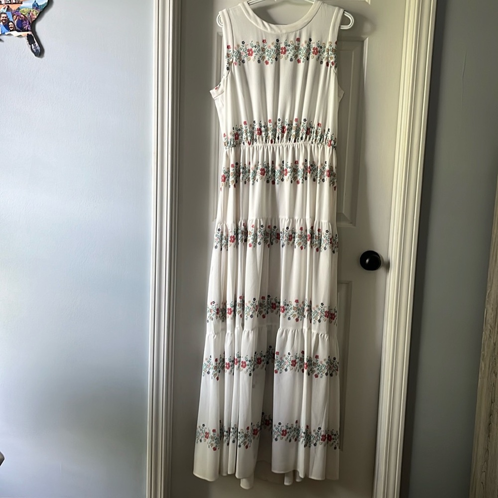 White Floral Maxi Dress